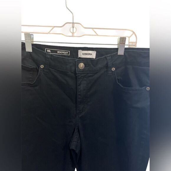 Sonoma Black Bootcut size 16L Pants - Picture 3 of 4